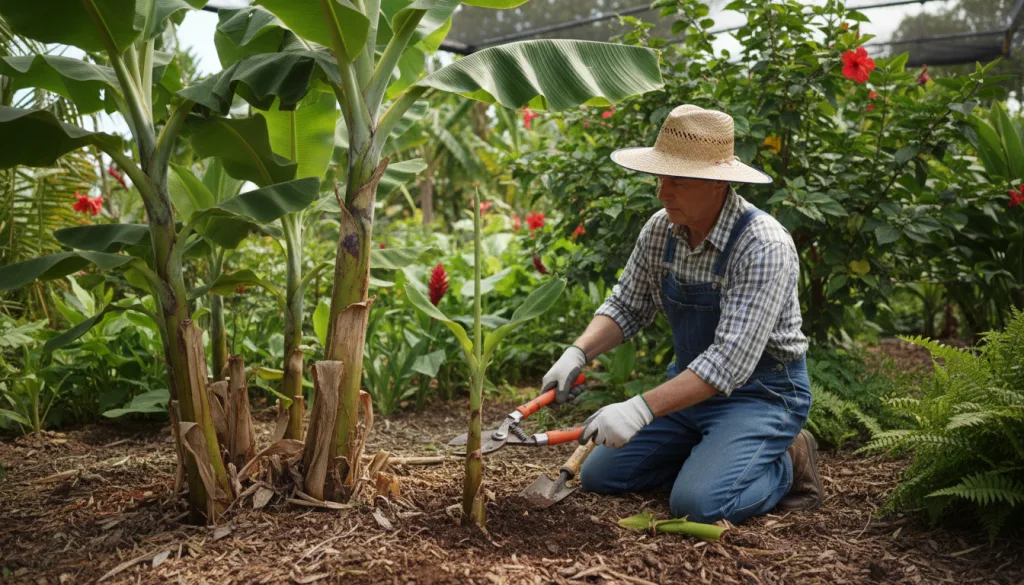 découvrez pourquoi il est important d'enlever les rejets de bananier pour maintenir un jardin bien entretenu et favoriser la croissance de vos plants.