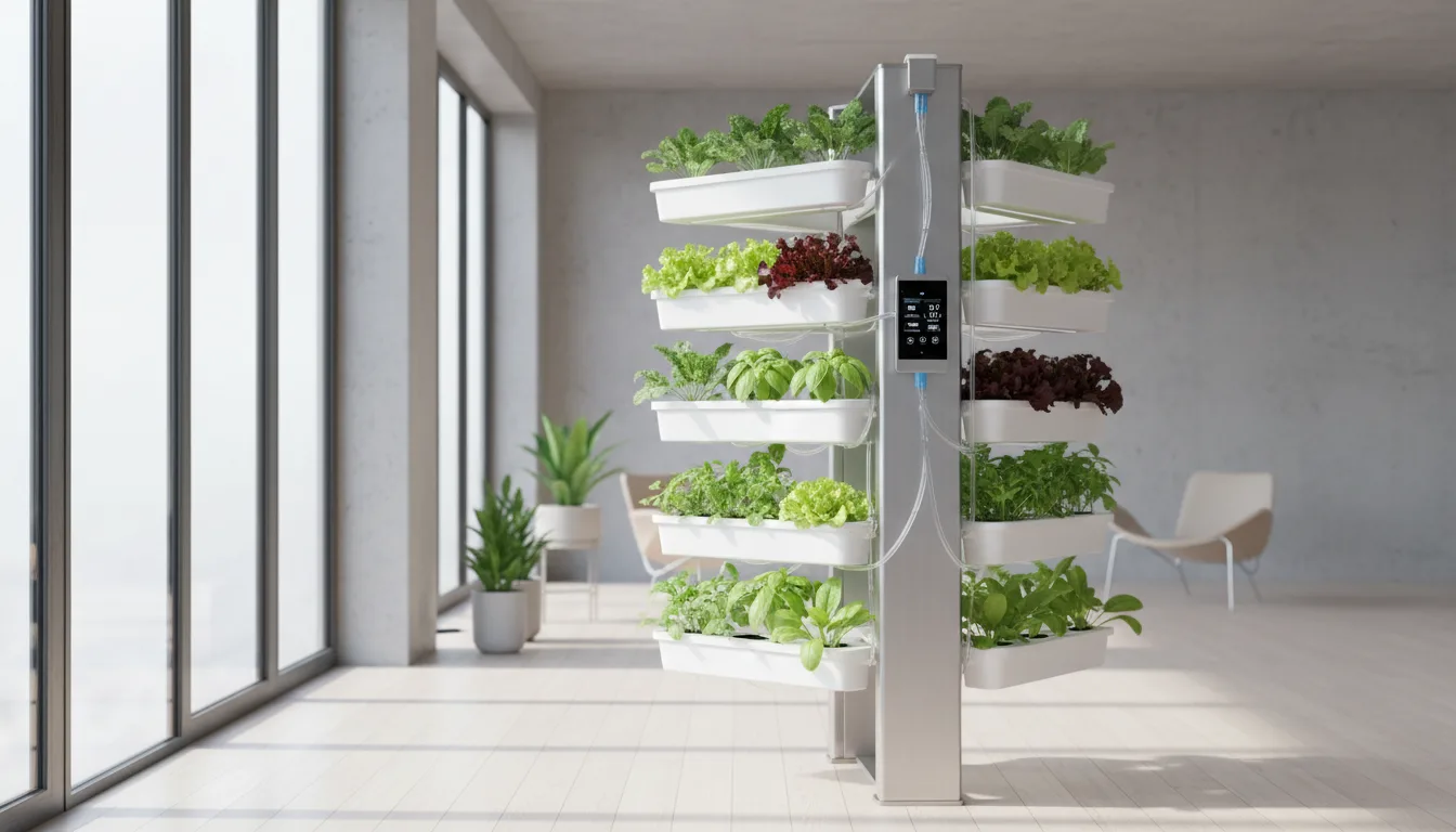 découvrez comment créer facilement votre potager vertical hydroponique autonome pour cultiver vos légumes frais chez vous toute l'année.